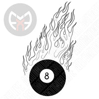 Flaming Eight Ball