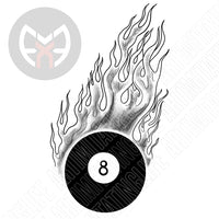Flaming Eight Ball
