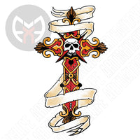 Skull Cross with Banner