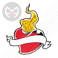 Heart Flame with Banner