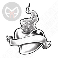 Heart Flame with Banner