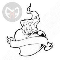 Heart Flame with Banner