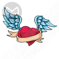 Heart Wings with Banner