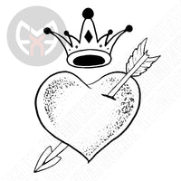Heart Arrow with Crown