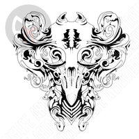 Intricate Victorian Bird Skull