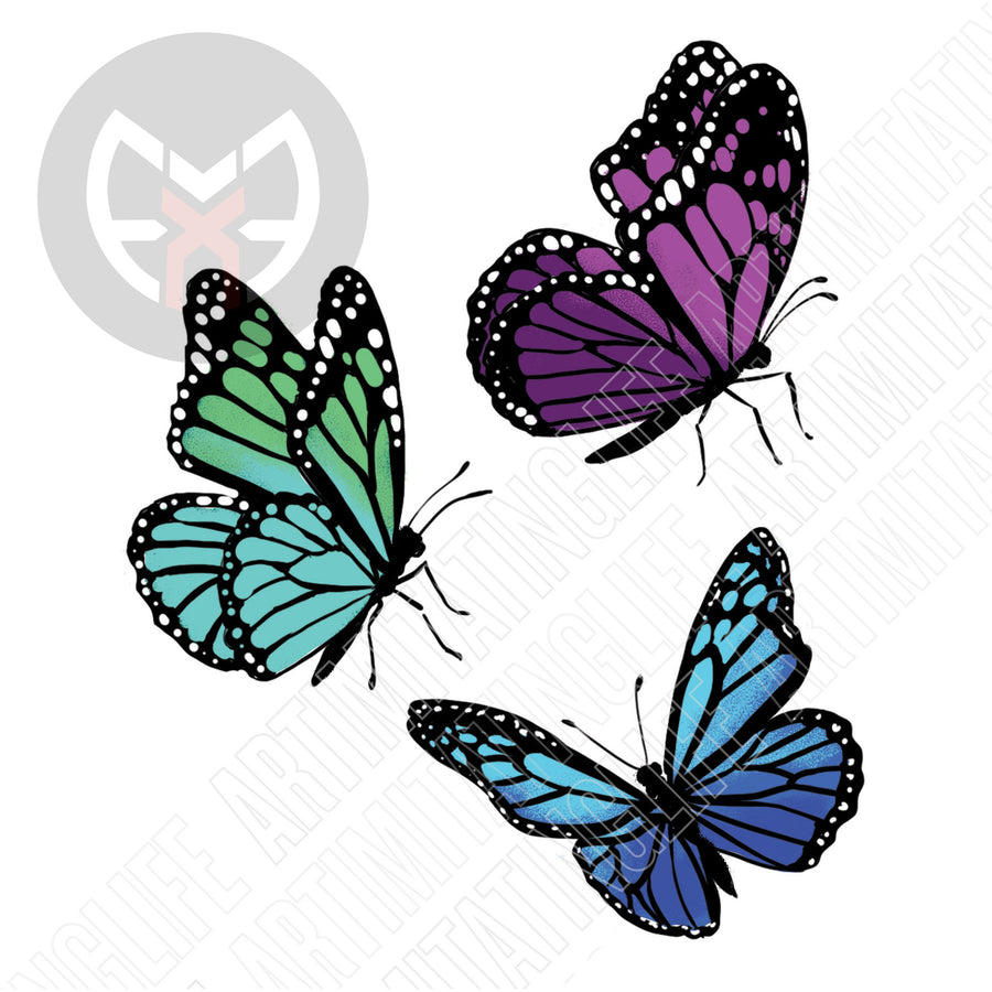 Three Butterflies