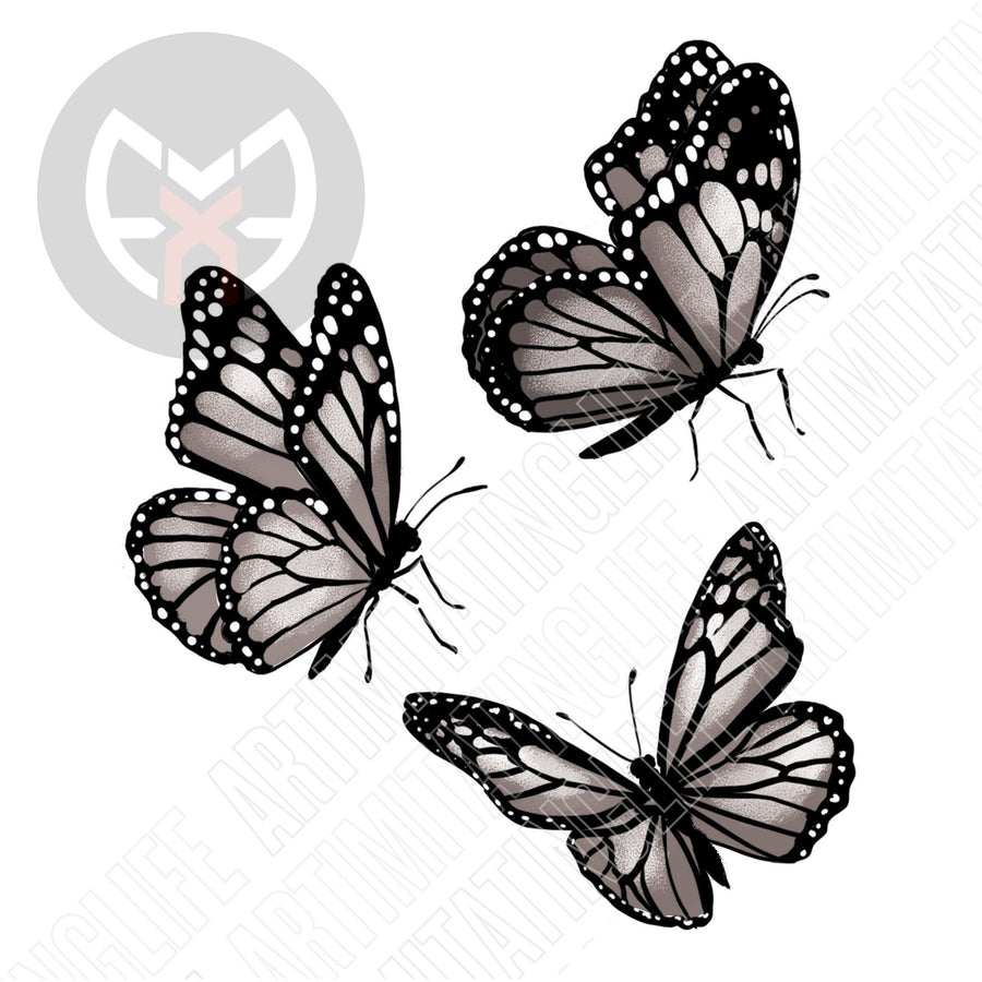 Three Butterflies