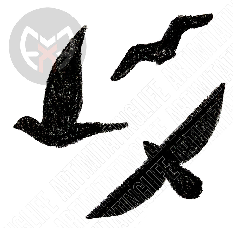 Silhouetted Birds
