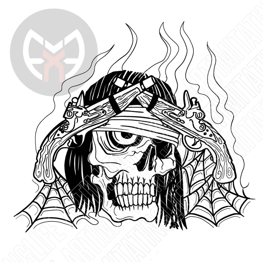 Skull Pirate Guns