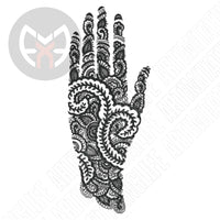 Henna Hand Detailed