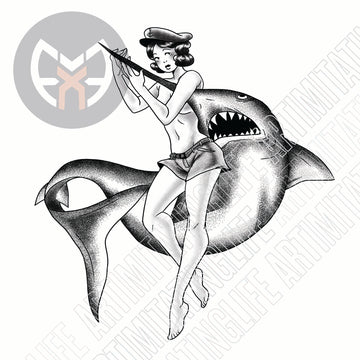 Shark Pin-up