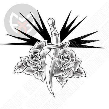 Dagger with Roses