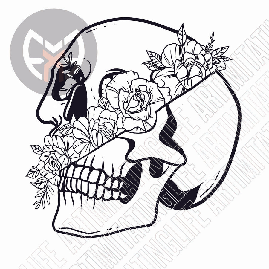 Floral Skull