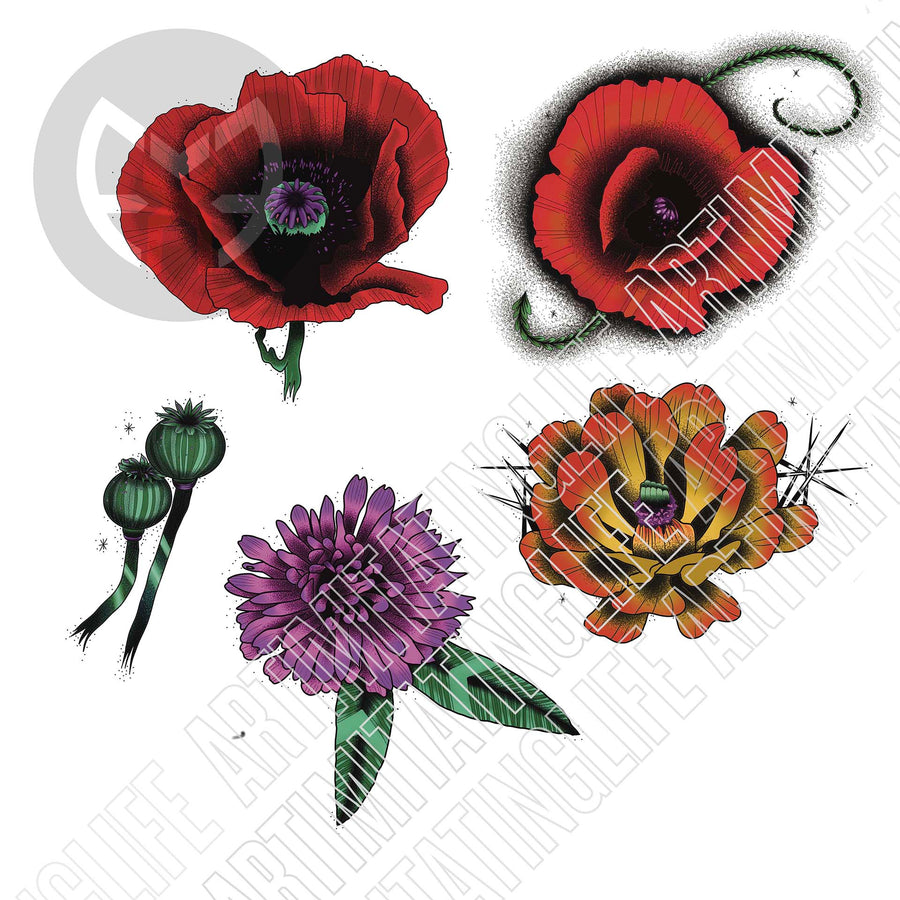Floral Flash Sheet