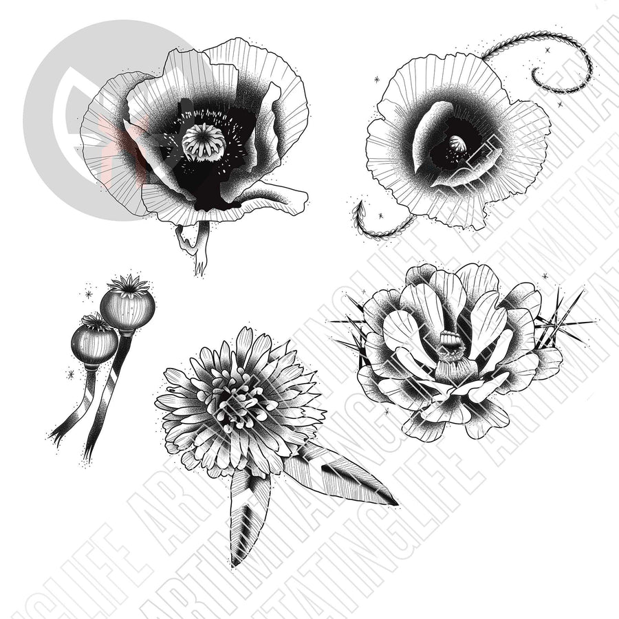 Floral Flash Sheet