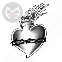 Flaming Heart with Thorns