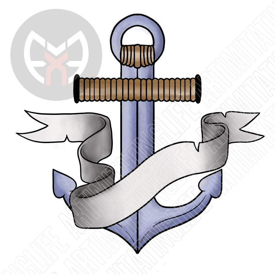 Anchor with Banner