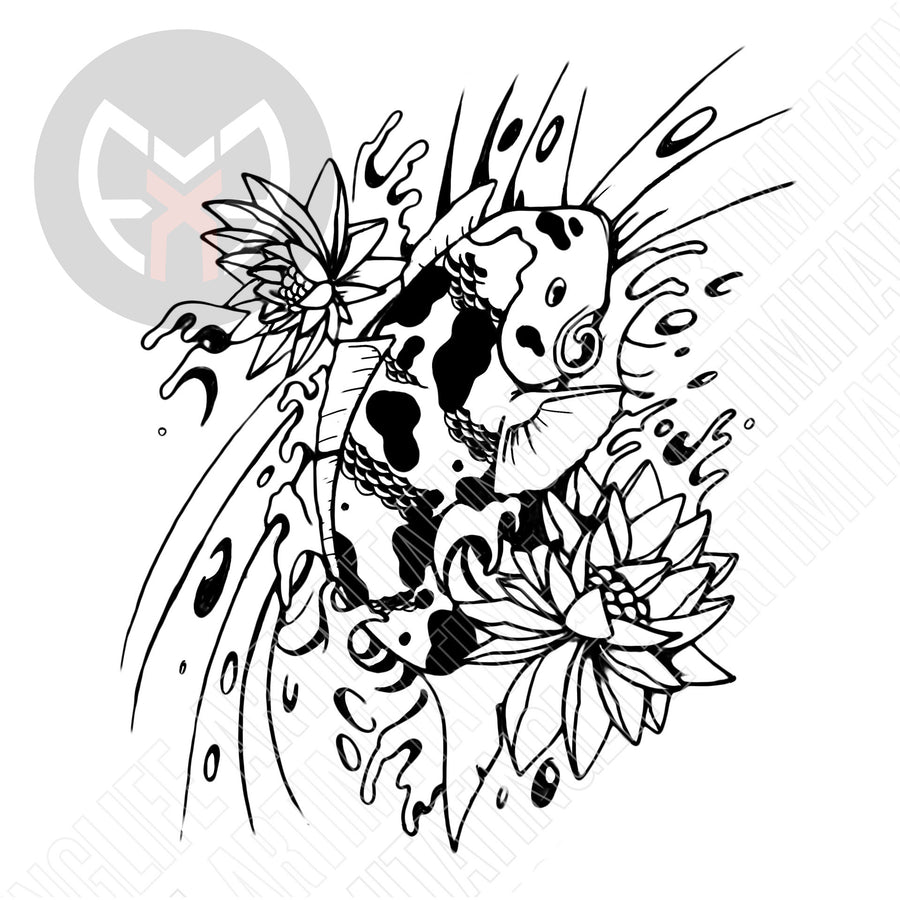 Koi with Water and Lilies