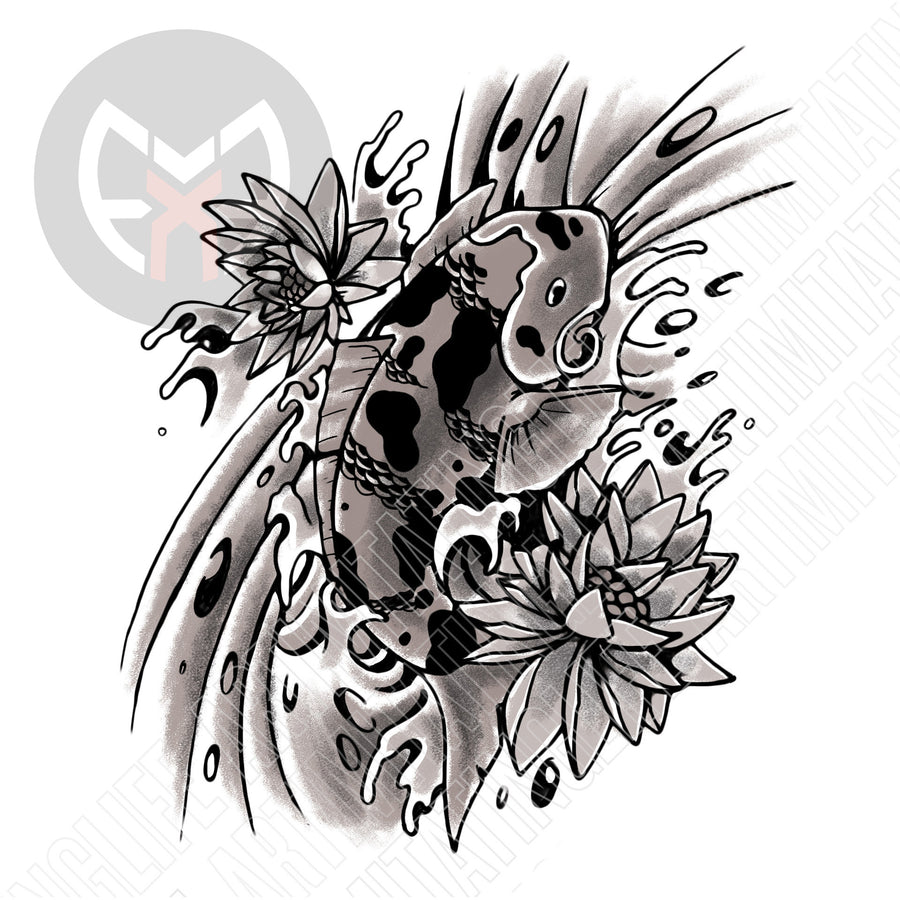 Koi with Water and Lilies