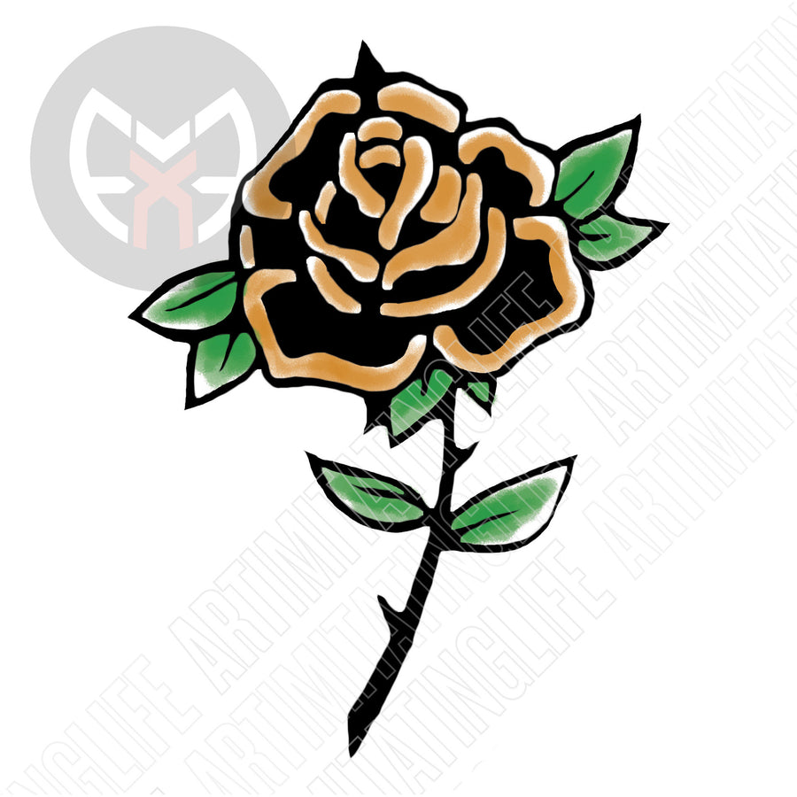 Traditional Rose with Stem