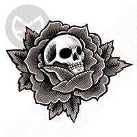 Traditional Skull Rose
